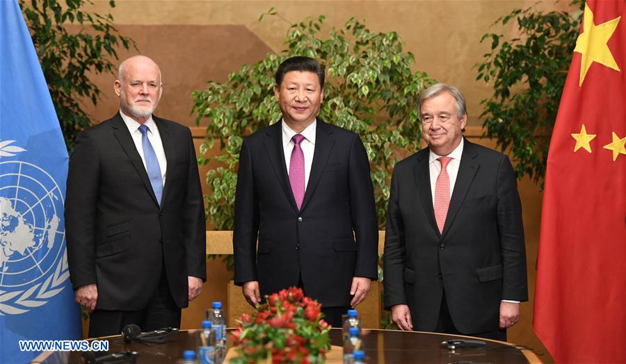 SWITZERLAND-GENEVA-XI JINPING-UN-MEETING