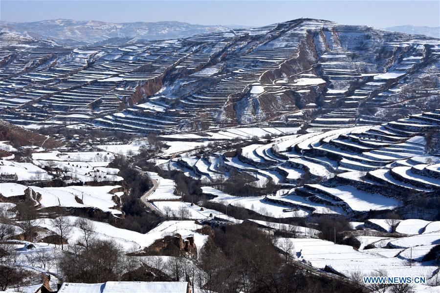 #CHINA-GANSU-TERRACE-SNOW(CN) 