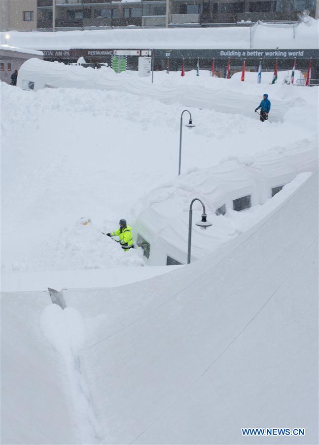 SWITZERLAND-DAVOS-WEF-SNOW