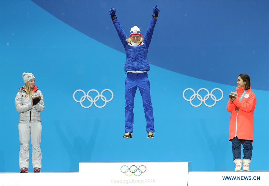 (SP)OLY-SOUTH KOREA-PYEONGCHANG-SKI JUMPING-LADIES' NORMAL HILL INDIVIDUAL-MEDAL CEREMONY