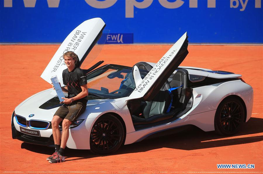 (SP)GERMANY-MUNICH-TENNIS-ALEXANDER ZVEREV VS PHILIPP KOHLSCHREIBER