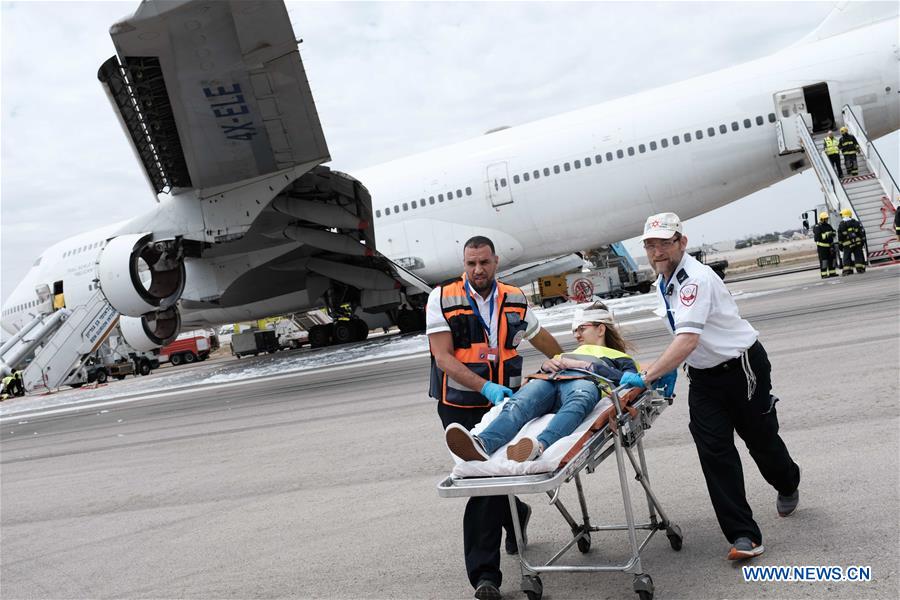 ISRAEL-TEL AVIV-AIRPORT-EMERGENCY DRILL