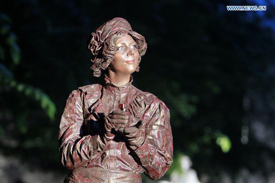 ROMANIA-BUCHAREST-LIVING STATUES-FESTIVAL