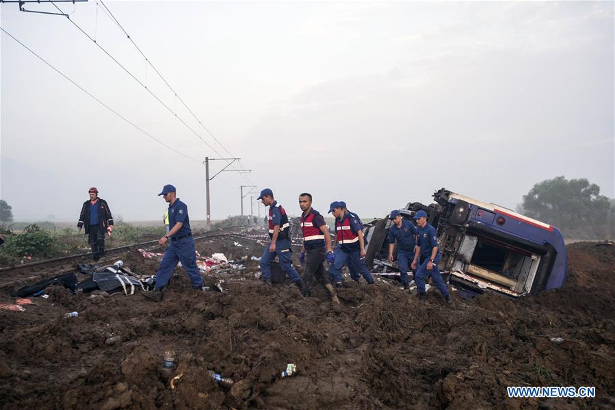 TURKEY-TEKIRDAG-TRAIN-DERAILMENT