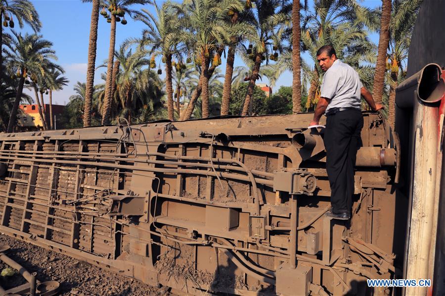 EGYPT-GIZA-TRAIN-DERAILMENT