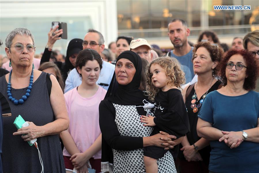 ISRAEL-TEL AVIV-PROTEST-"JEWISH NATION-STATE" LAW