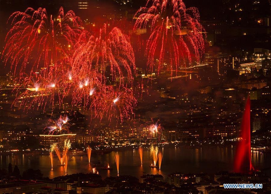 SWITZERLAND-GENEVA-LAKE LEMAN-FIREWORKS