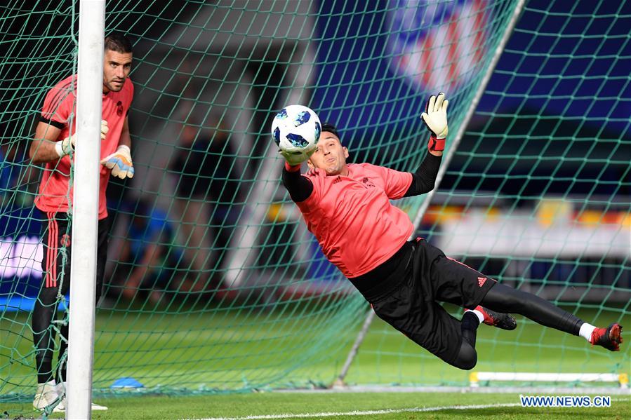 (SP)ESTONIA-TALLINN-UEFA SUPER CUP-REAL MADRID-TRAINING