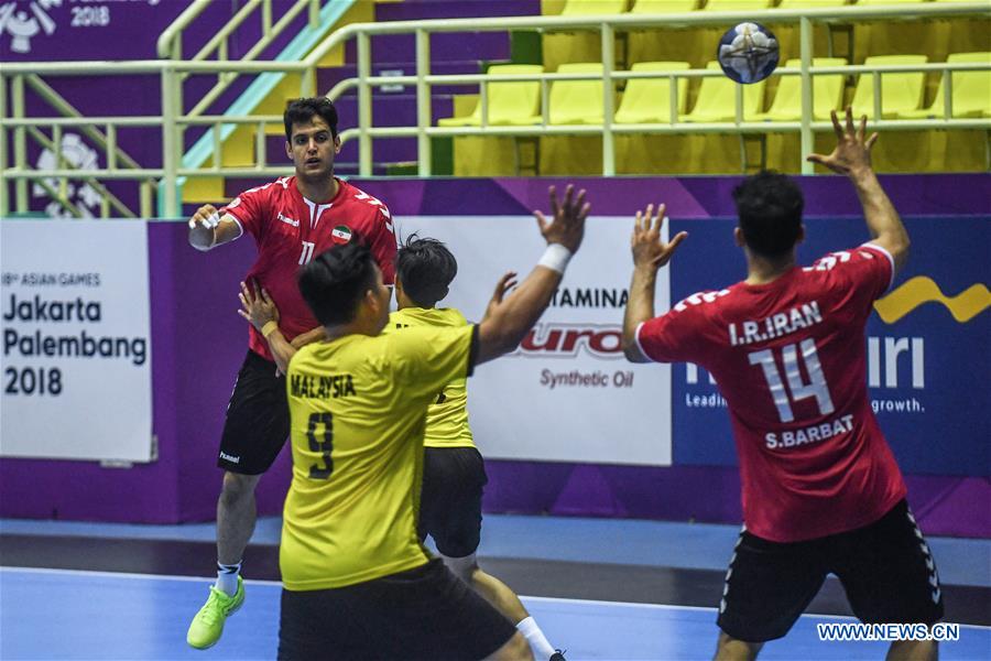 (SP)INDONESIA-JAKARTA-ASIAN GAMES-HANDBALL-IRAN VS MALAYSIA