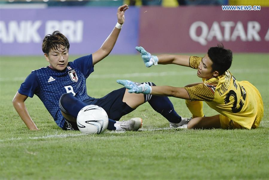 (SP)INDONESIA-PALEMBANG-ASIAN GAMES-WOMEN'S FOOTBALL-THAILAND VS JAPAN