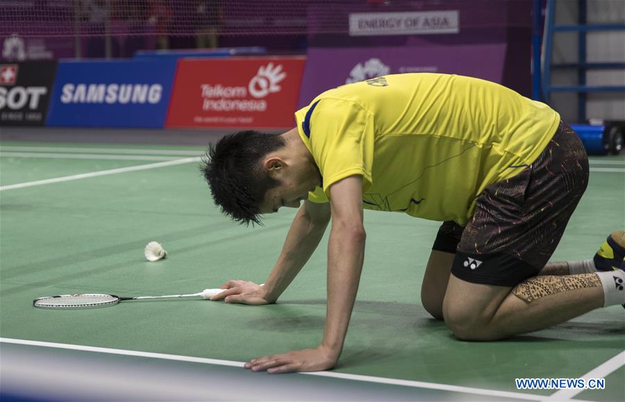 (SP)INDONESIA-JAKARTA-ASIAN GAMES-BADMINTON-MEN'S SINGLES