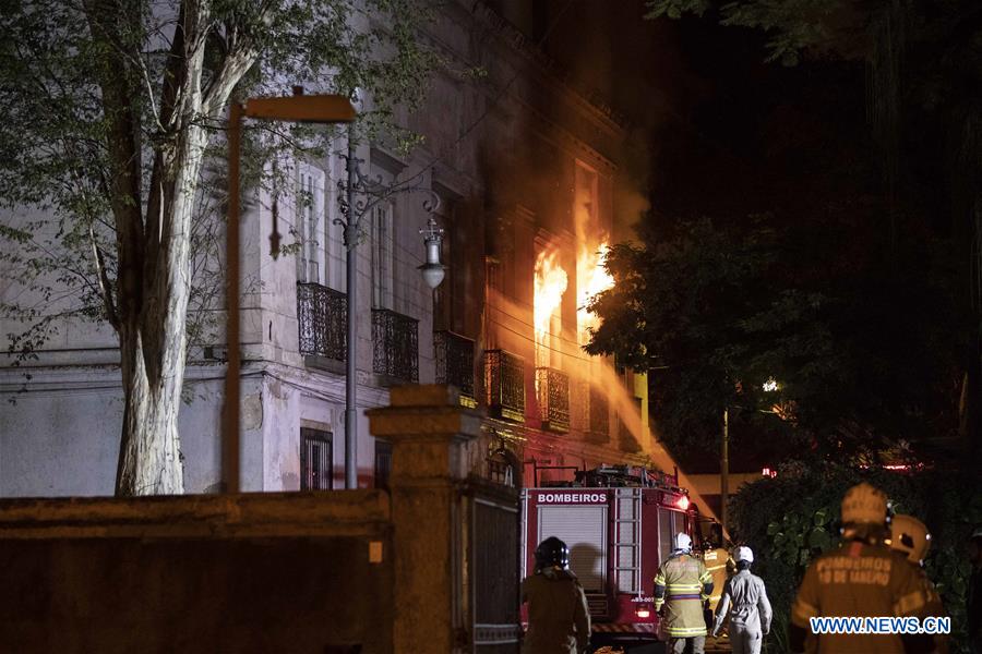 BRAZIL-RIO DE JANEIRO-MUSEUM-FIRE