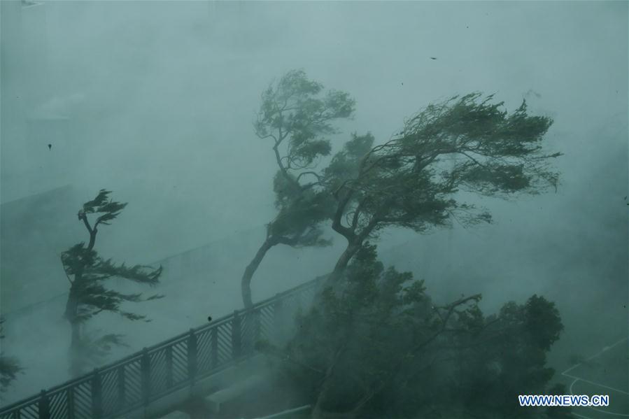 CHINA-HONG KONG-MANGKHUT-TOP TYPHOON WARNING(CN)