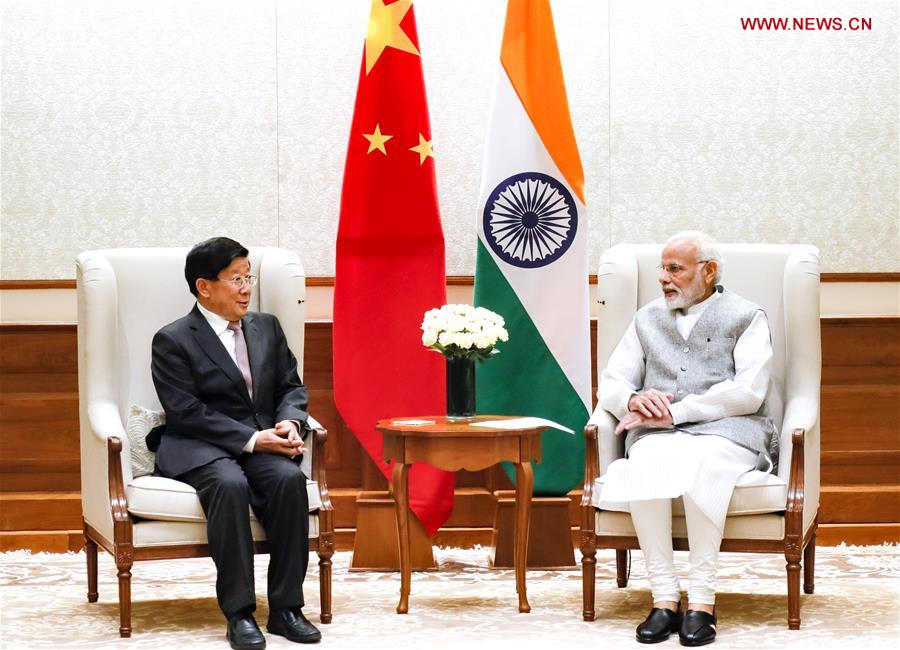 INDIA-NEW DELHI-MODI-CHINA-ZHAO KEZHI-MEET