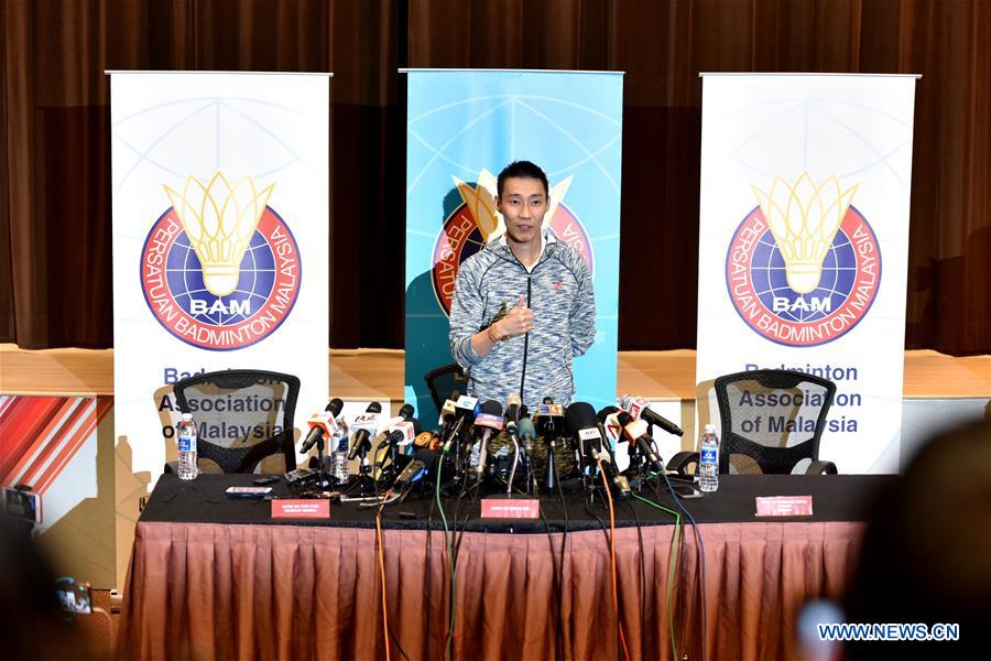 (SP)MALAYSIA-KUALA LUMPUR-BADMINTON-LEE CHONG WEI-PRESS CONFERENCE