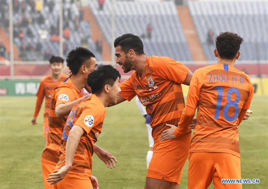 (SP)CHINA-SHANDONG-JINAN-AFC CHAMPIONS LEAGUE-PLAY OFF-LUNENG VS HANOI FC