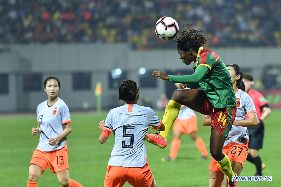 (SP)CHINA-WUHAN-FOOTBALL-INTERNATIONAL WOMEN'S FOOTBALL TOURNAMENT WUHAN 2019 FINAL-CHINA VS CAMEROON