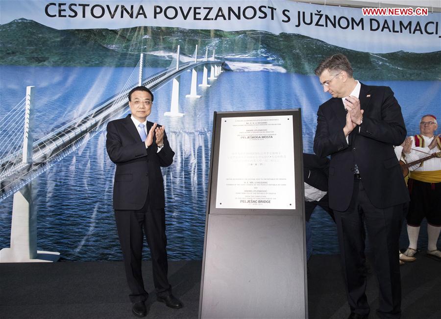 CROATIA-PELJESAC PENINSULA-CHINA-LI KEQIANG-PELJESAC BRIDGE PROJECT-VISIT