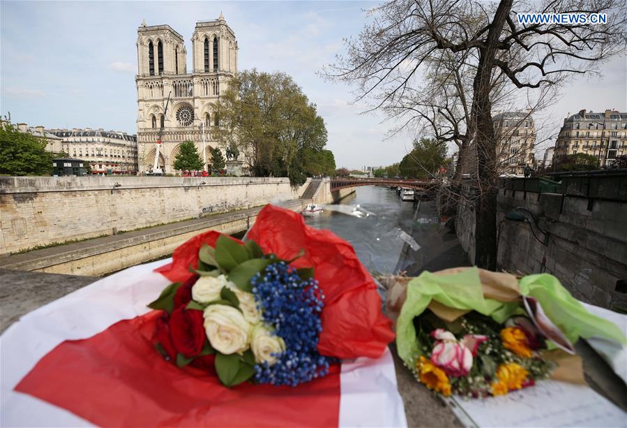 FRANCE-PARIS-NOTRE DAME DE PARIS-FLOWERS