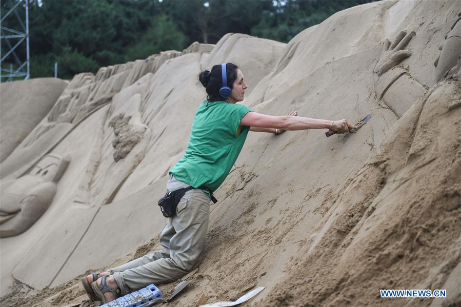 CHINA-ZHEJIANG-ZHOUSHAN-SAND SCULPTURE-EXHIBITION (CN)