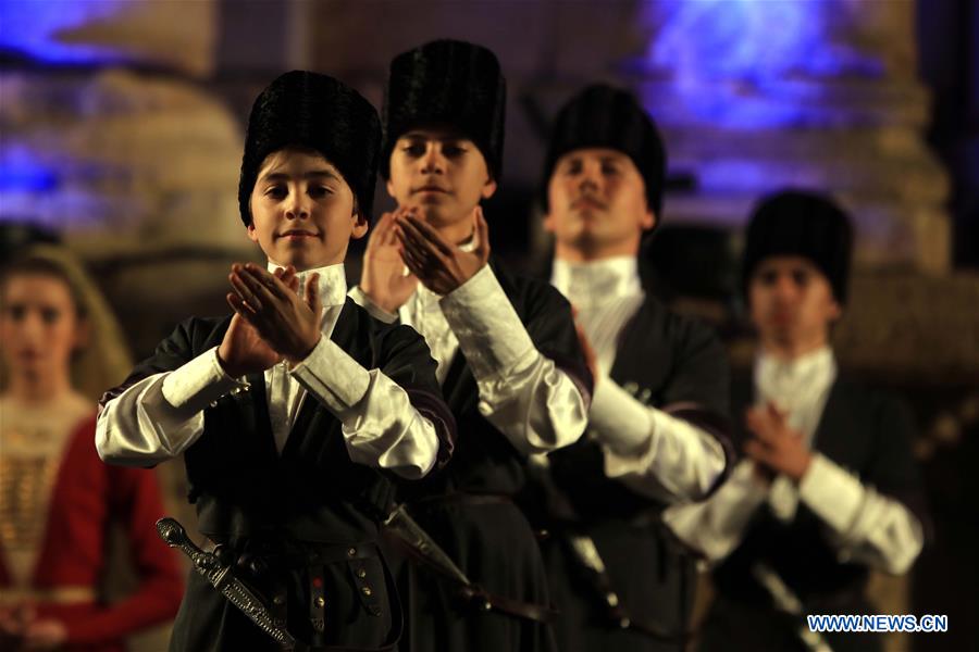 JORDAN-JERASH-ART FESTIVAL-CIRCASSIAN DANCE