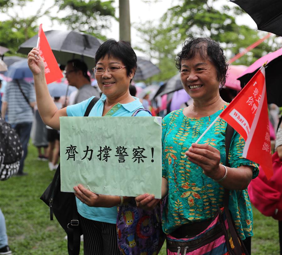 CHINA-HONG KONG-OPPOSITION TO VIOLENCE-RALLY (CN)