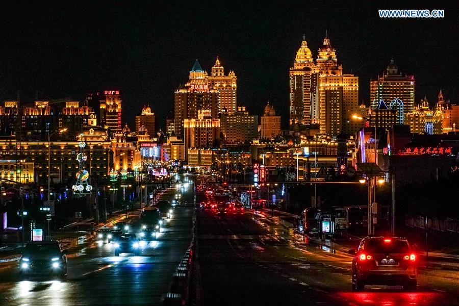 CHINA-INNER MONGOLIA-MANZHOULI-NIGHT VIEW (CN)