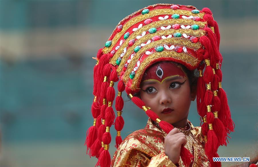 NEPAL-KATHMANDU-INDRAJATRA FESTIVAL-KUMARI PUJA