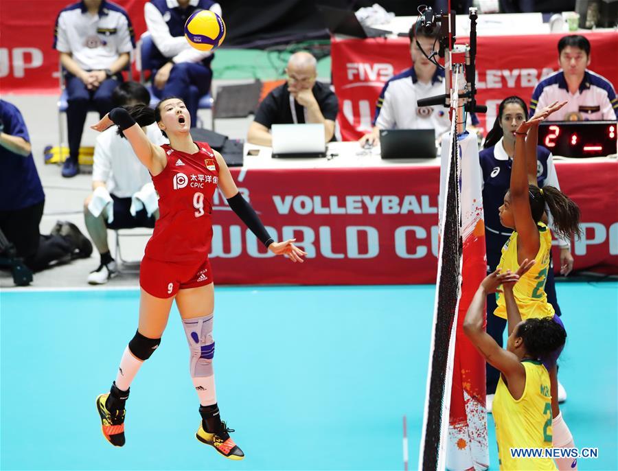 (SP)JAPAN-SAPPORO-VOLLEYBALL-WOMEN'S WORLD CUP-CHN VS BRA 