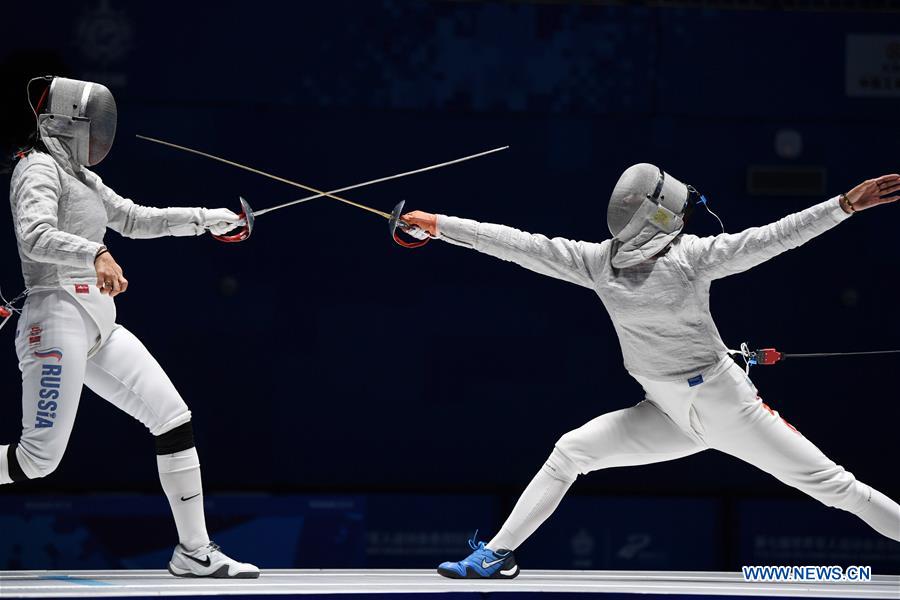 (SP)CHINA-WUHAN-7TH MILITARY WORLD GAMES-FENCING-WOMEN'S INDIVIDUAL SABRE(CN)