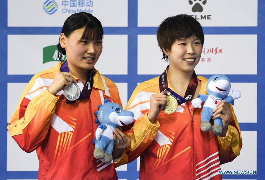 (SP)CHINA-WUHAN-7TH MILITARY WORLD GAMES-SWIMMING-WOMEN'S 100M BACKSTROKE