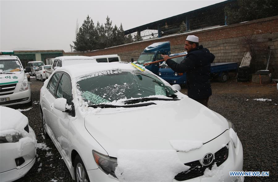 AFGHANISTAN-KABUL-WINTER-SNOWFALL