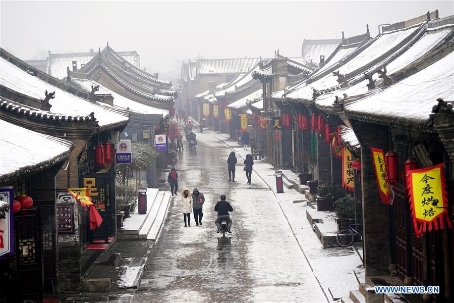 CHINA-SHANXI-PINGYAO-ANCIENT CITY-SNOWFALL (CN)