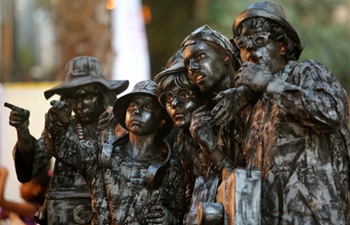 International Festival of Living Statues held in Rehovot, Israel