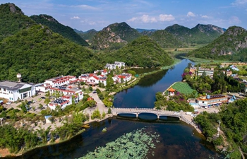 Scenery of Puzhehei state wetland park in SW China's Yunnan