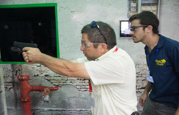 People visit Int'l Security & Defense Exhibition in Tel Aviv