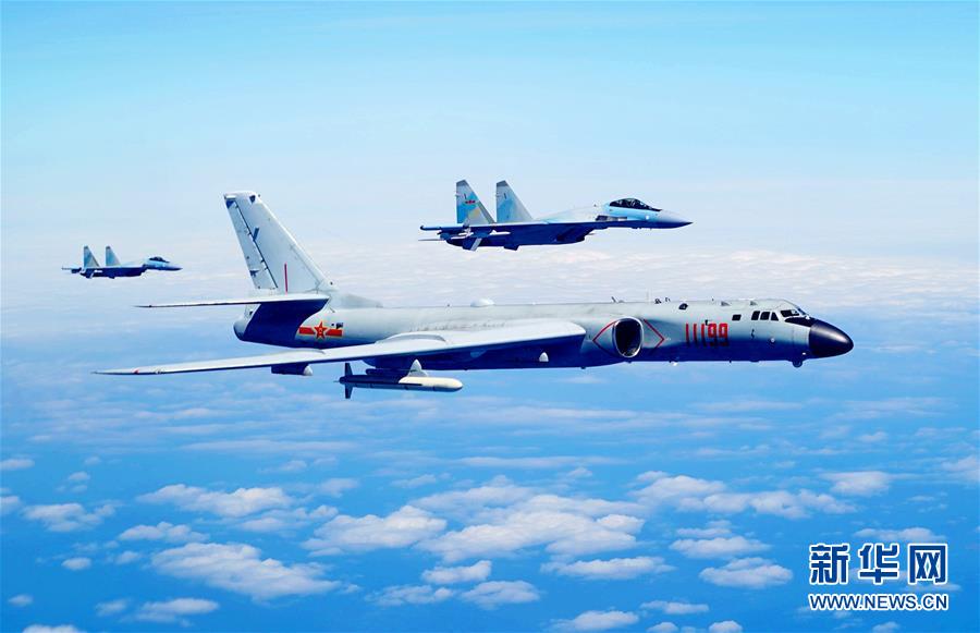 （圖文互動）（1）空軍發(fā)布宣傳片展現(xiàn)殲-20、蘇-35、轟-6K海上新航跡