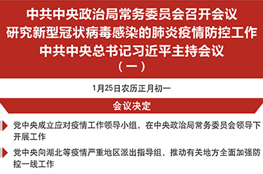 中共中央政治局常務(wù)委員會召開會議 研究新型冠狀病毒感染的肺炎疫情防控工作 中共中央總書記習(xí)近平主持會議