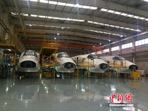 中車青島四方機車車輛股份有限公司廠房。中新網(wǎng) 邱宇 攝