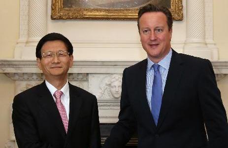 英國(guó)首相卡梅倫會(huì)見(jiàn)孟建柱