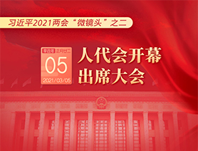 習(xí)近平2021兩會(huì)“微鏡頭”之二：3月5日 人代會(huì)開(kāi)幕，出席大會(huì)